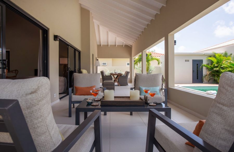 Porch terras Damsco Resort | Villa Vyda | Curacao